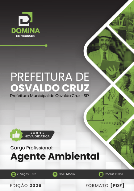 Agente Ambiental Osvaldo Cruz SP | Apostila 2026 1 Agente Ambiental Osvaldo Cruz SP | Apostila 2026