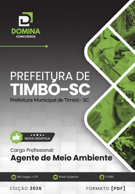 Agente de Meio Ambiente Timbó SC | Apostila 2026 1 Agente de Meio Ambiente Timbó SC | Apostila 2026