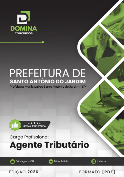 Agente Tributário Santo Antônio do Jardim SP | Apostila 2026 1 Agente Tributário Santo Antônio do Jardim SP | Apostila 2026