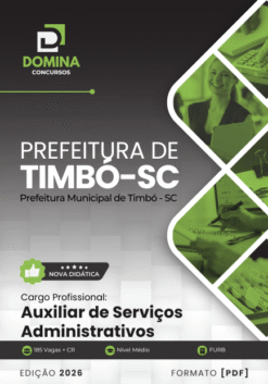 Auxiliar de Serviços Administrativos Timbó SC | Apostila 2026