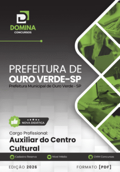 Auxiliar do Centro Cultural Ouro Verde SP | Apostila 2026