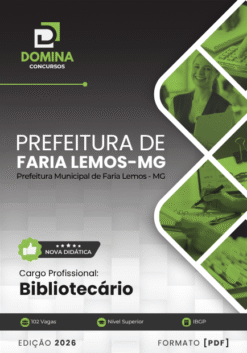 Bibliotecário Faria Lemos MG | Apostila 2026