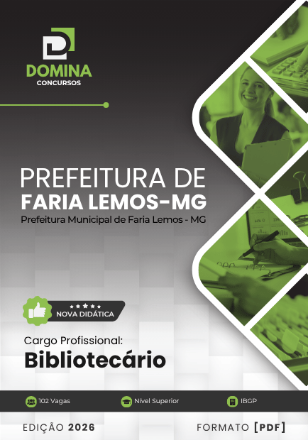 Bibliotecário Faria Lemos MG | Apostila 2026 1 Bibliotecário Faria Lemos MG | Apostila 2026