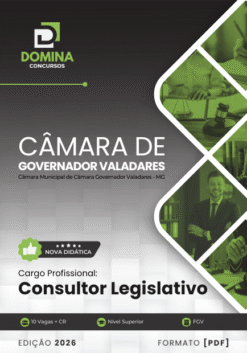 Consultor Legislativo Câmara Governador Valadares MG | Apostila 2026