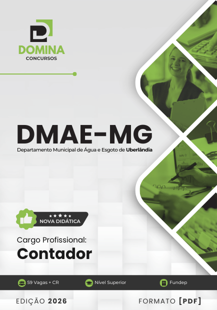 Contador DMAE Uberlândia MG | Apostila 2026 1 Contador DMAE Uberlândia MG | Apostila 2026