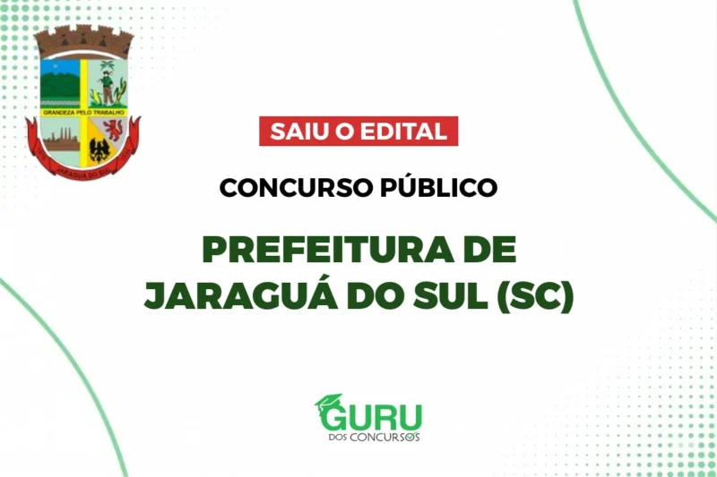 Prefeitura Jaraguá do Sul (SC): Edital na Saúde! Até R$23 Mil! 1 Concurso Prefeitura Jaraguá do Sul (SC): Edital na Saúde! Até R$23 Mil!