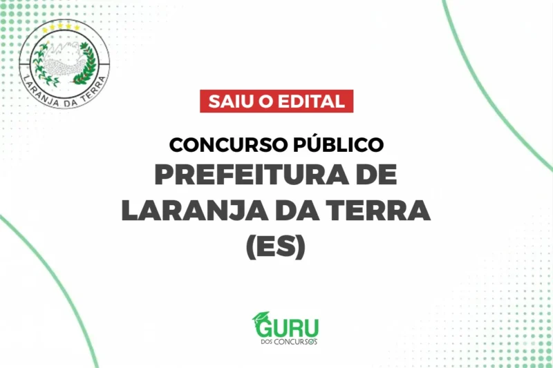 Laranja da Terra (ES): Inscrição grátis! Edital com Salário de R$ 3.242! Confira! 1 Edital Prefeitura de Laranja da Terra (ES): Inscrição grátis! para Agente de Saúde e Endemias