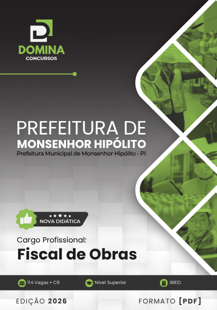 Fiscal de Obras Monsenhor Hipólito PI | Apostila 2026 1 Fiscal de Obras Monsenhor Hipólito PI | Apostila 2026