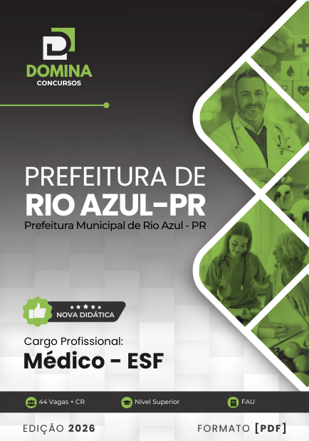 Médico ESF Rio Azul PR | Apostila 2026 1 Médico ESF Rio Azul PR | Apostila 2026