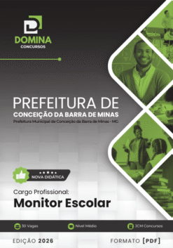 Monitor Escolar Conceição da Barra de Minas MG | Apostila 2026