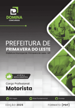 Motorista Primavera do Leste MT | Apostila 2025