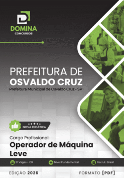 Operador de Máquina Leve Osvaldo Cruz SP | Apostila 2026