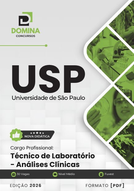 Técnico de Laboratório Análises Clínicas USP | Apostila 2026 1 Técnico de Laboratório Análises Clínicas USP | Apostila 2026