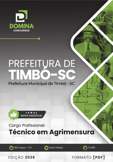 Técnico em Agrimensura Timbó SC | Apostila 2026 1 Técnico em Agrimensura Timbó SC | Apostila 2026