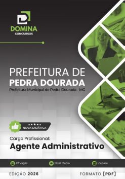 Agente Administrativo Pedra Dourada MG | Apostila 2026