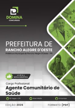 Agente Comunitário de Saúde Rancho Alegre D’Oeste PR | Apostila 2026