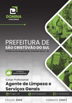 Agente de Obras e Serviços Gerais São Cristóvão do Sul SC | Apostila 2026
