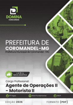 Agente de Operações e Motorista Coromandel MG | Apostila 2026