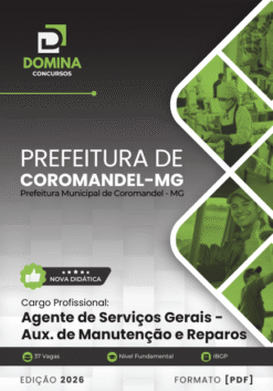 Agente de Serviços Gerais Manutenção e Reparos Coromandel MG | Apostila 2026