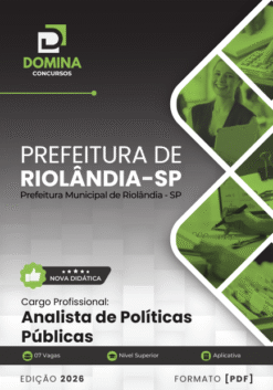 Analista de Políticas Públicas Riolândia SP | Apostila 2026