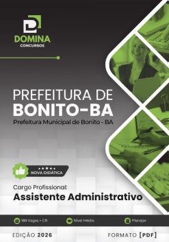Assistente Administrativo Bonito BA | Apostila 2026
