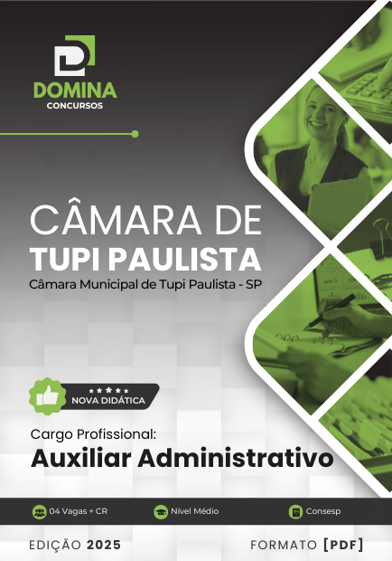 Auxiliar Administrativo Câmara Tupi Paulista SP | Apostila 2026 1 Auxiliar Administrativo Câmara Tupi Paulista SP | Apostila 2026