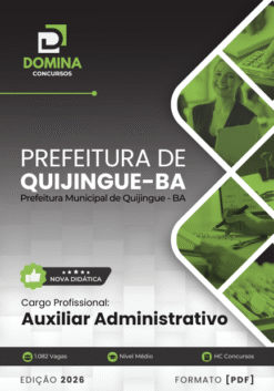 Auxiliar Administrativo Quijingue BA | Apostila 2026