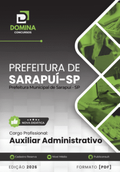 Auxiliar Administrativo Sarapuí SP | Apostila 2026