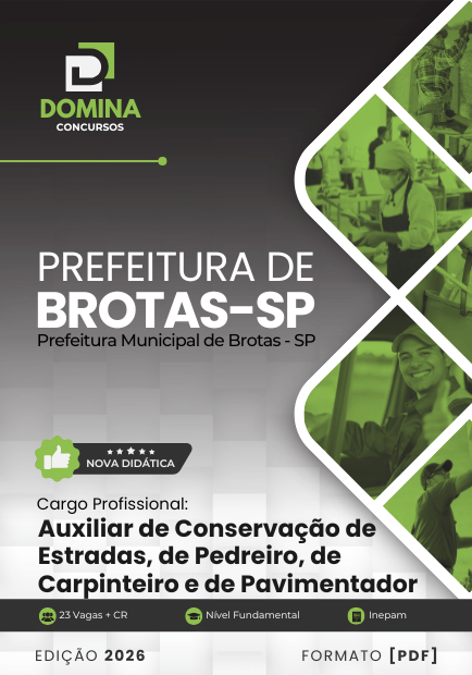 Auxiliar de Conservação de Estradas Brotas SP | Apostila 2026 1 Auxiliar de Conservação de Estradas Brotas SP | Apostila 2026