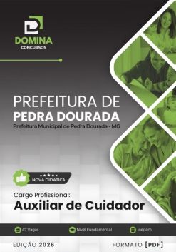 Auxiliar de Cuidador Pedra Dourada MG | Apostila 2026