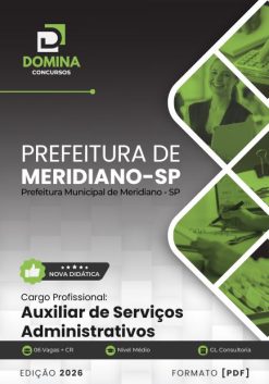 Auxiliar de Serviços Administrativos Meridiano SP | Apostila 2026