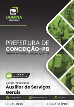 Auxiliar de Serviços Gerais Conceição PB | Apostila 2026
