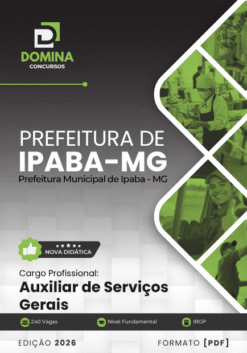 Auxiliar de Serviços Gerais Ipaba MG | Apostila 2026