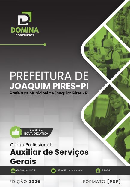 Auxiliar de Serviços Gerais Joaquim Pires PI | Apostila 2026 1 Auxiliar de Serviços Gerais Joaquim Pires PI | Apostila 2026
