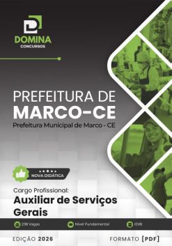Auxiliar de Serviços Gerais Marco CE | Apostila 2026