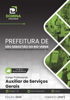 Auxiliar de Serviços Gerais São Sebastião do Rio Verde MG | Apostila 2026
