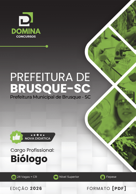 Biólogo Prefeitura Brusque SC | Apostila 2026 1 Biólogo Prefeitura Brusque SC | Apostila 2026