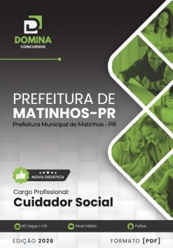 Cuidador Social Matinhos PR | Apostila 2026
