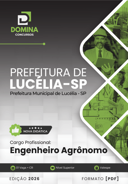 Engenheiro Agrônomo Lucélia SP | Apostila 2026 1 Engenheiro Agrônomo Lucélia SP | Apostila 2026