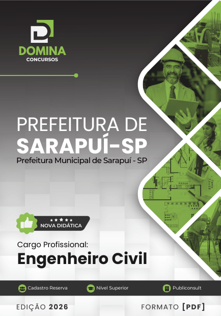Engenheiro Civil Sarapuí SP | Apostila 2026 1 Engenheiro Civil Sarapuí SP | Apostila 2026