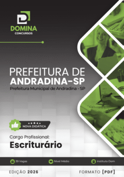 Escriturário Andradina SP | Apostila 2026