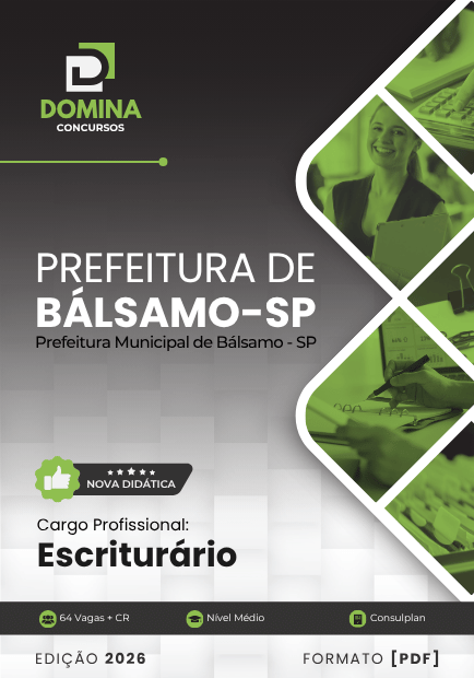 Escriturário Bálsamo SP | Apostila 2026 1 Escriturário Bálsamo SP | Apostila 2026