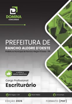 Escriturário Rancho Alegre D’Oeste PR | Apostila 2026
