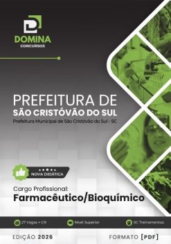 Farmacêutico e Bioquímico São Cristóvão do Sul SC | Apostila 2026