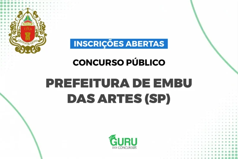 Concurso Embu das Artes Médicos: Inscrições Abertas e R$125/h! 3 Concurso Embu das Artes Médicos: Inscrições Abertas e R$125/h!