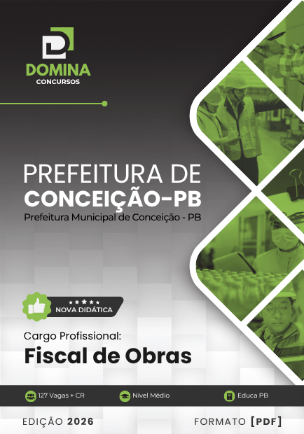 Fiscal de Obras Conceição PB | Apostila 2026 1 Fiscal de Obras Conceição PB | Apostila 2026
