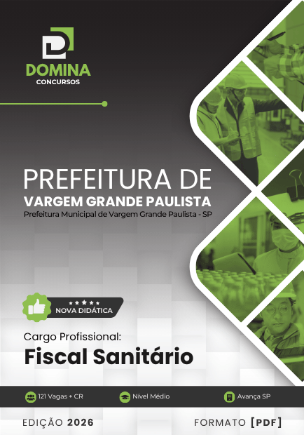 Fiscal Sanitário Vargem Grande Paulista SP | Apostila 2026 1 Fiscal Sanitário Vargem Grande Paulista SP | Apostila 2026