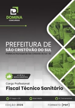 Fiscal Técnico Sanitário São Cristóvão do Sul SC | Apostila 2026