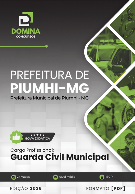 Guarda Civil Municipal Piumhi MG | Apostila 2026 1 Guarda Civil Municipal Piumhi MG | Apostila 2026
