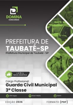Guarda Civil Municipal Taubaté SP | Apostila 2026